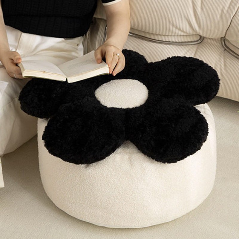 Nordic Teddy Fleece Petal Low Stool