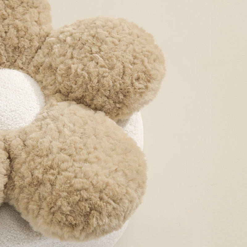 Nordic Teddy Fleece Petal Low Stool