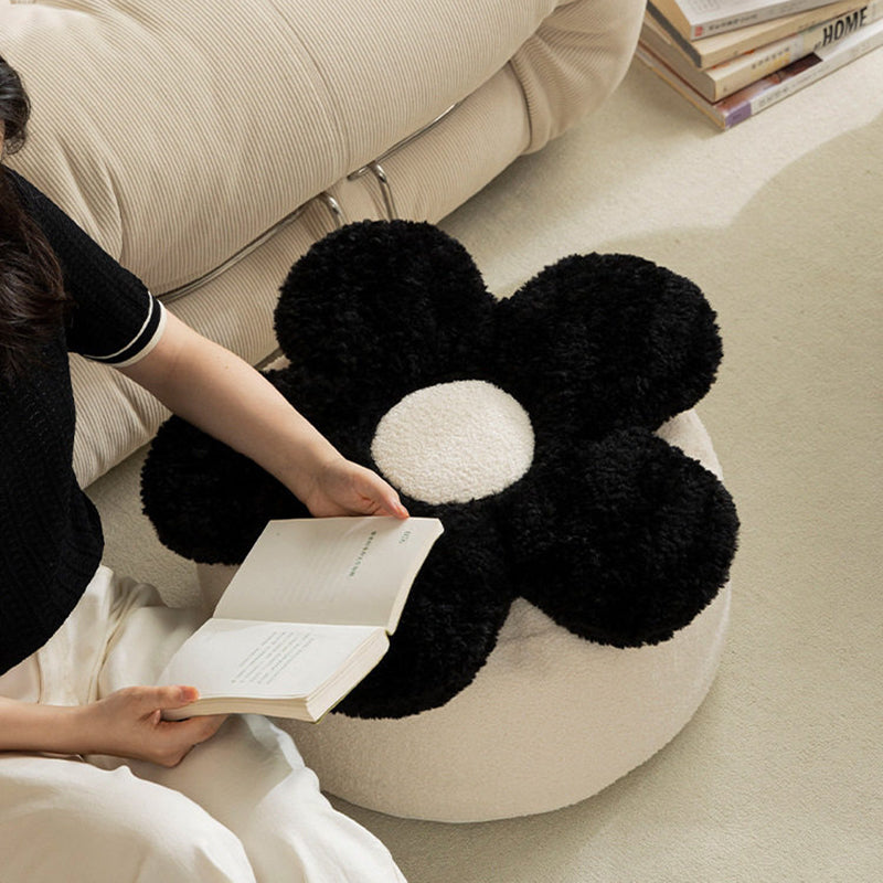Nordic Teddy Fleece Petal Low Stool