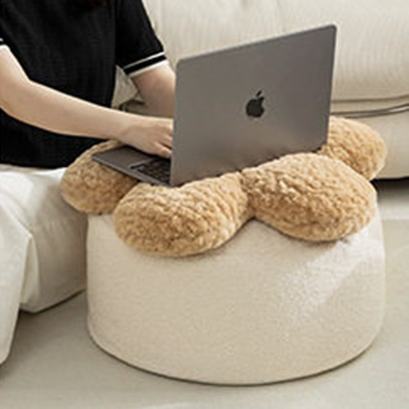 Nordic Teddy Fleece Petal Low Stool