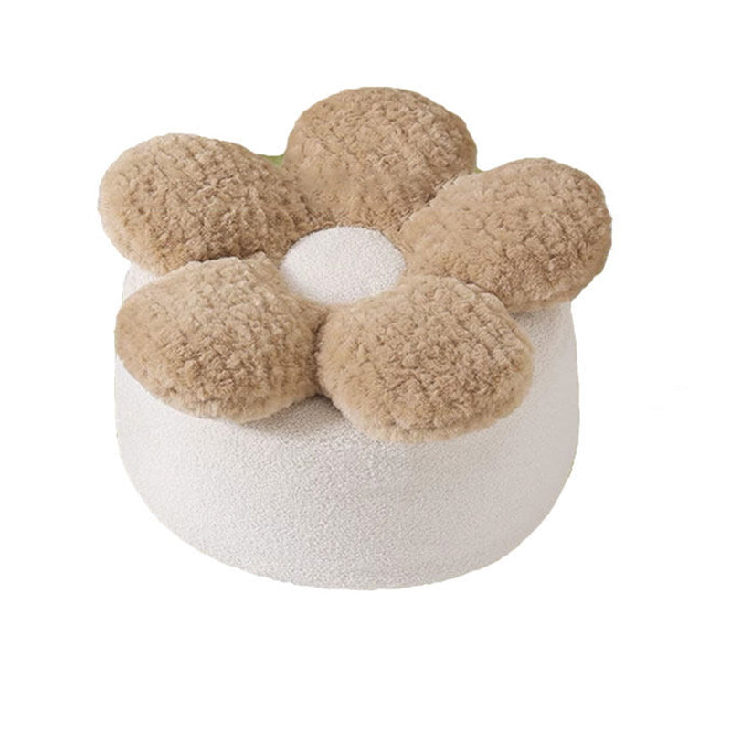 Nordic Teddy Fleece Petal Low Stool