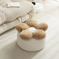 Nordic Teddy Fleece Petal Low Stool