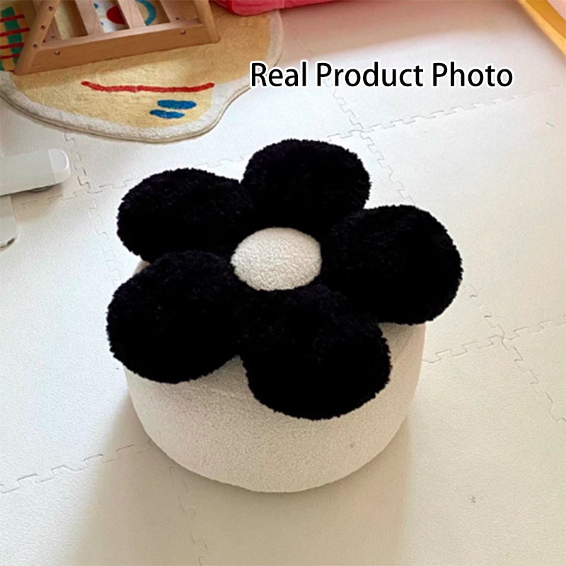 Nordic Teddy Fleece Petal Low Stool