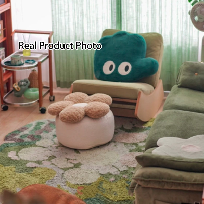 Nordic Teddy Fleece Petal Low Stool