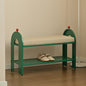 Nordic Iron PU Leather Arched Shoe Bench