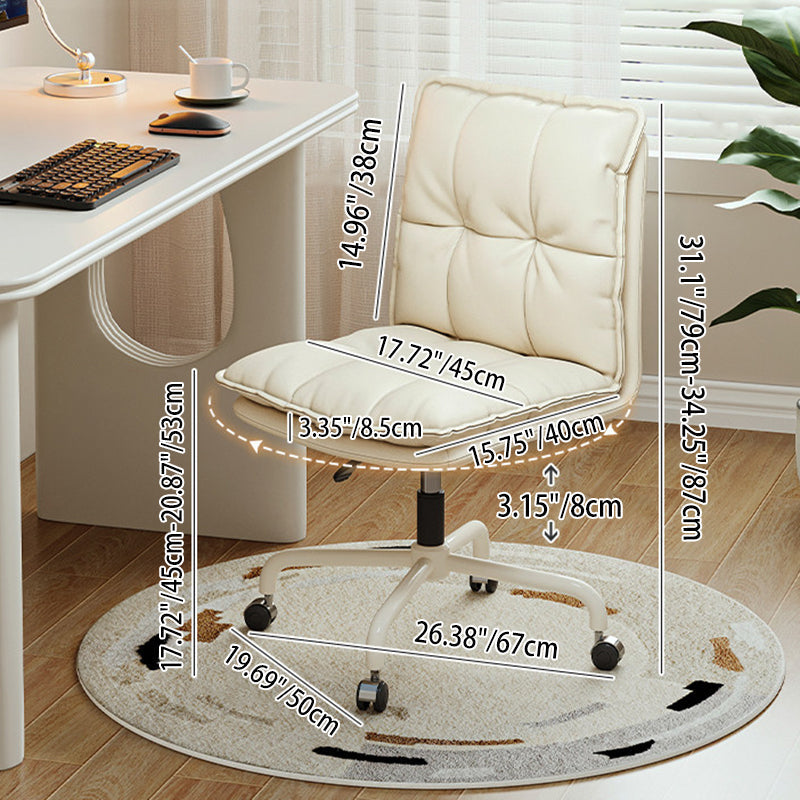 Ergonomic L-Shaped Leather Desk Chair