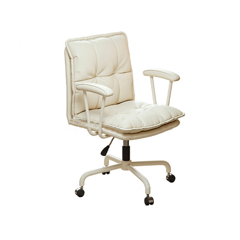 Ergonomic L-Shaped Leather Desk Chair