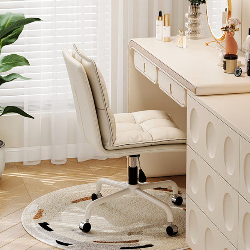 Ergonomic L-Shaped Leather Desk Chair