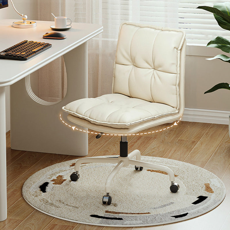 Ergonomic L-Shaped Leather Desk Chair