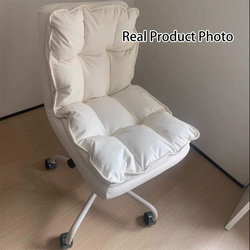 Ergonomic L-Shaped Leather Desk Chair
