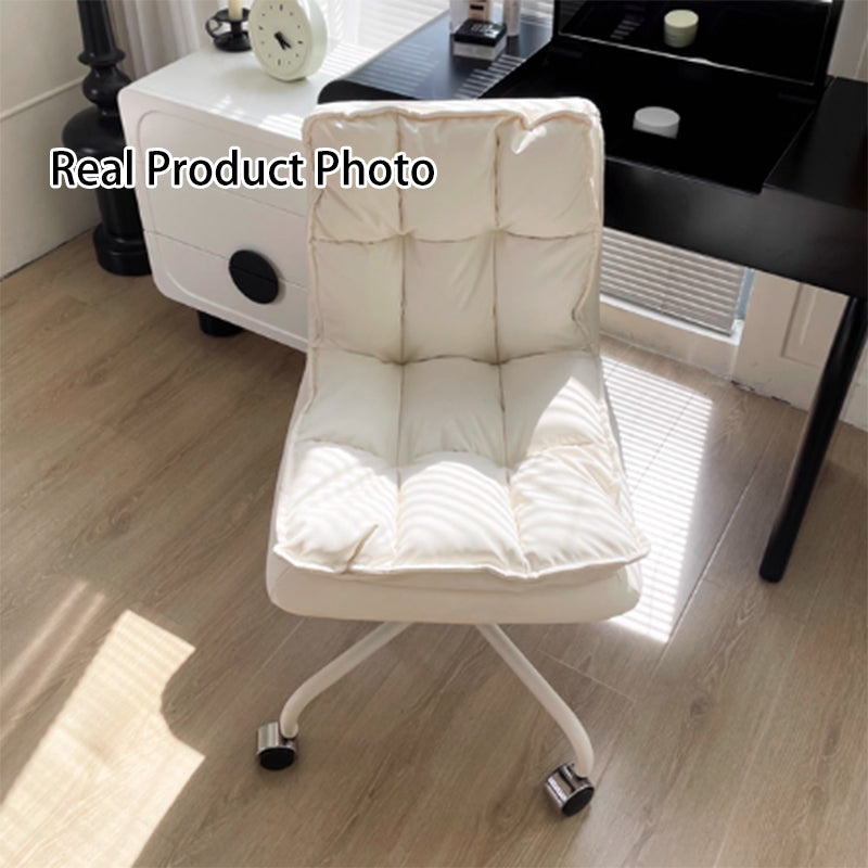 Ergonomic L-Shaped Leather Desk Chair