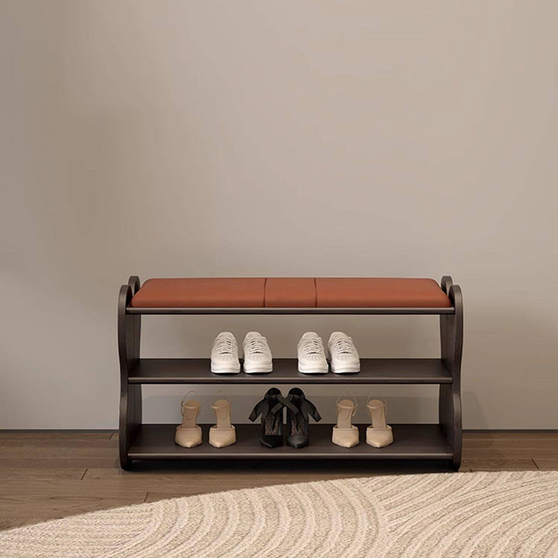 French PU Leather Shoe Bench, 2-Tier Storage