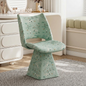 Rotatable Fabric Vanity Stool with Backrest