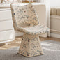 Rotatable Fabric Vanity Stool with Backrest