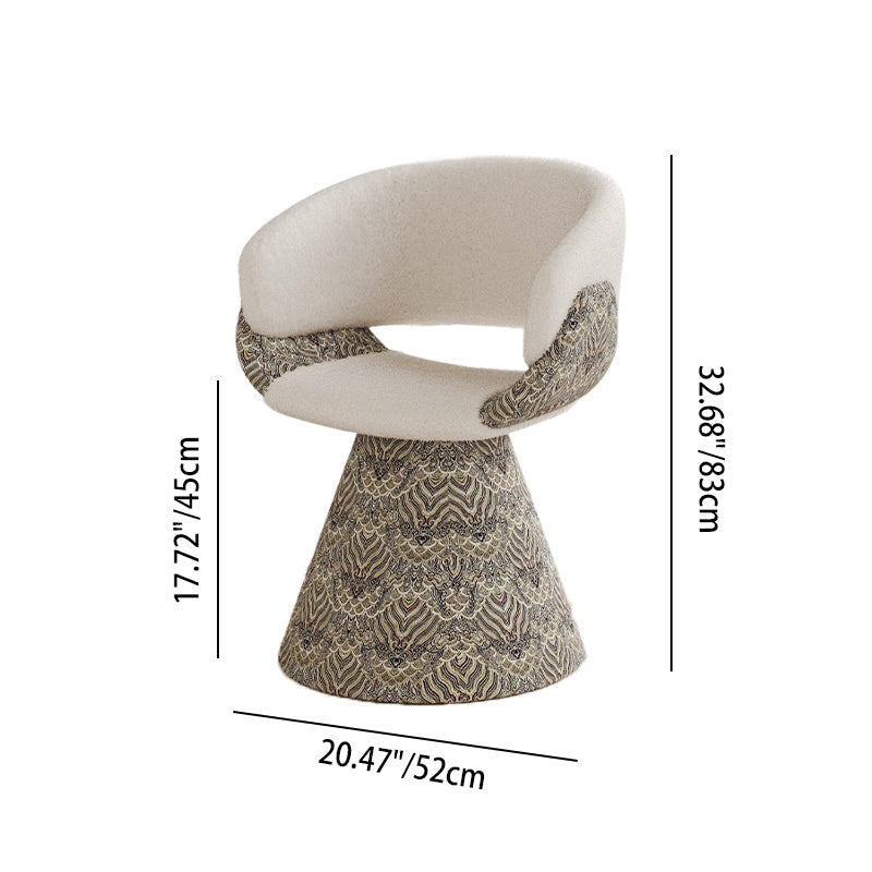 Swivel Vanity Stool with Backrest