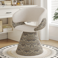 Swivel Vanity Stool with Backrest