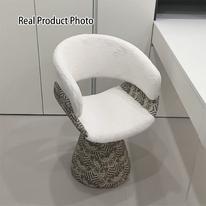 Swivel Vanity Stool with Backrest
