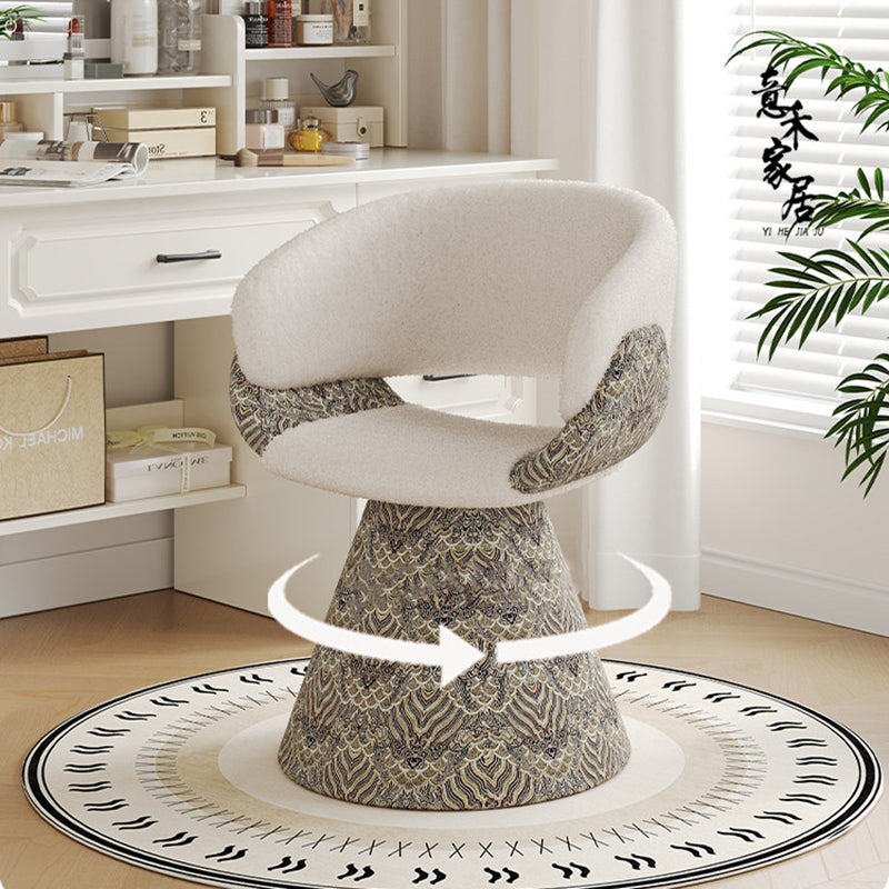 Swivel Vanity Stool with Backrest