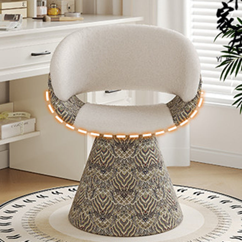 Swivel Vanity Stool with Backrest