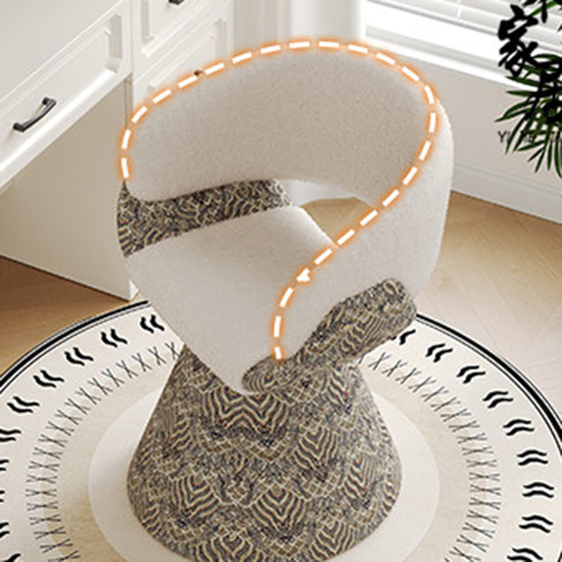Swivel Vanity Stool with Backrest