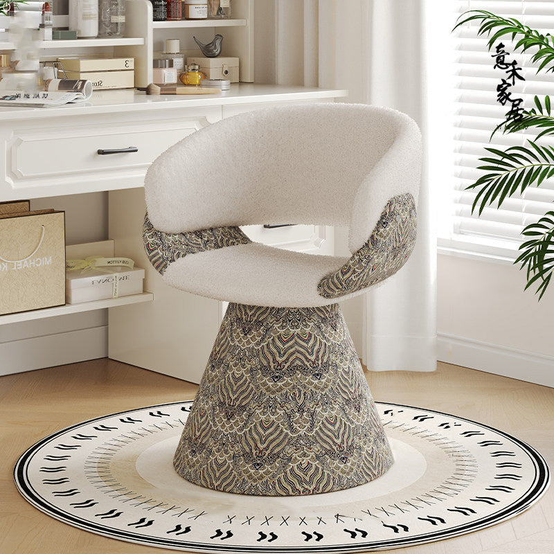 Swivel Vanity Stool with Backrest