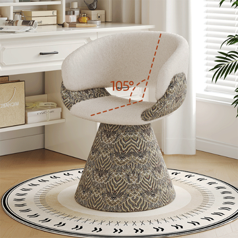 Swivel Vanity Stool with Backrest