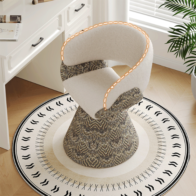 Swivel Vanity Stool with Backrest