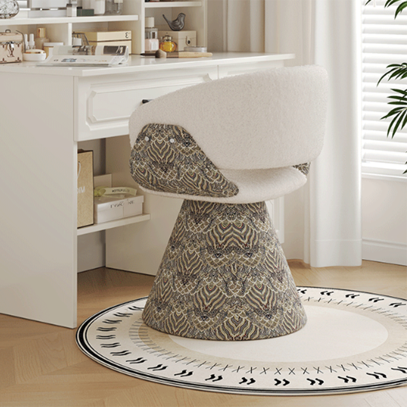 Swivel Vanity Stool with Backrest