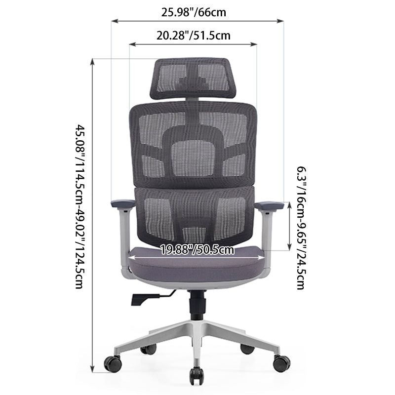 Grey Ergonomic Mesh Office Chair
