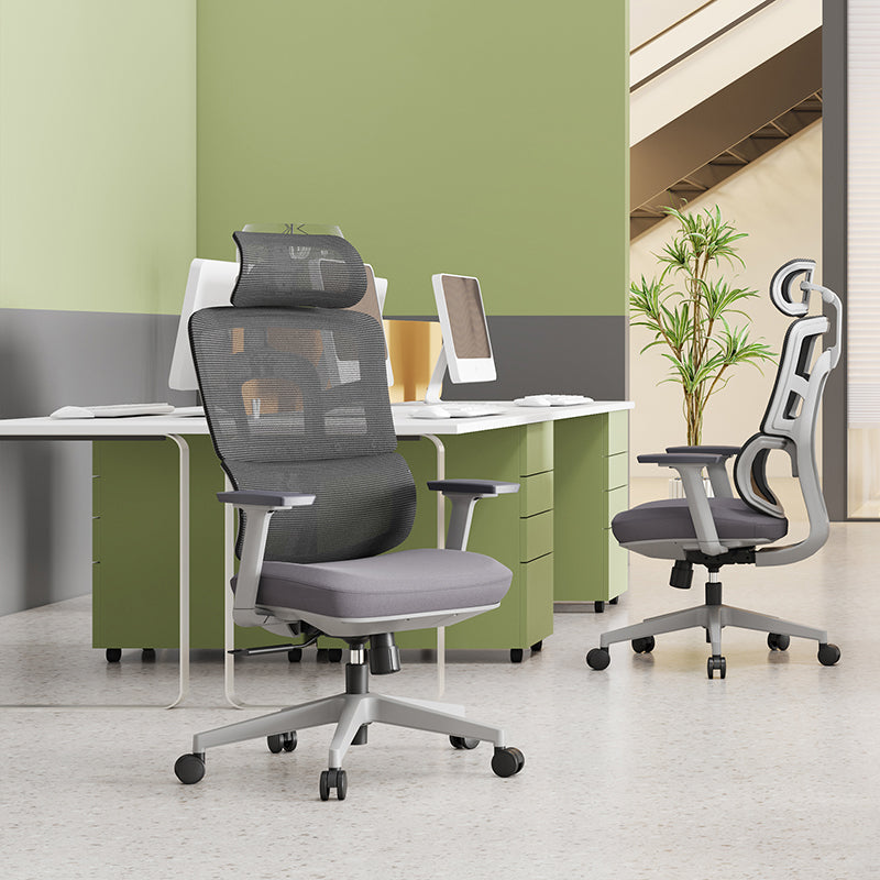 Grey Ergonomic Mesh Office Chair