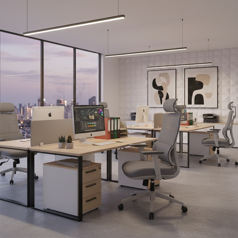 Grey Ergonomic Mesh Office Chair