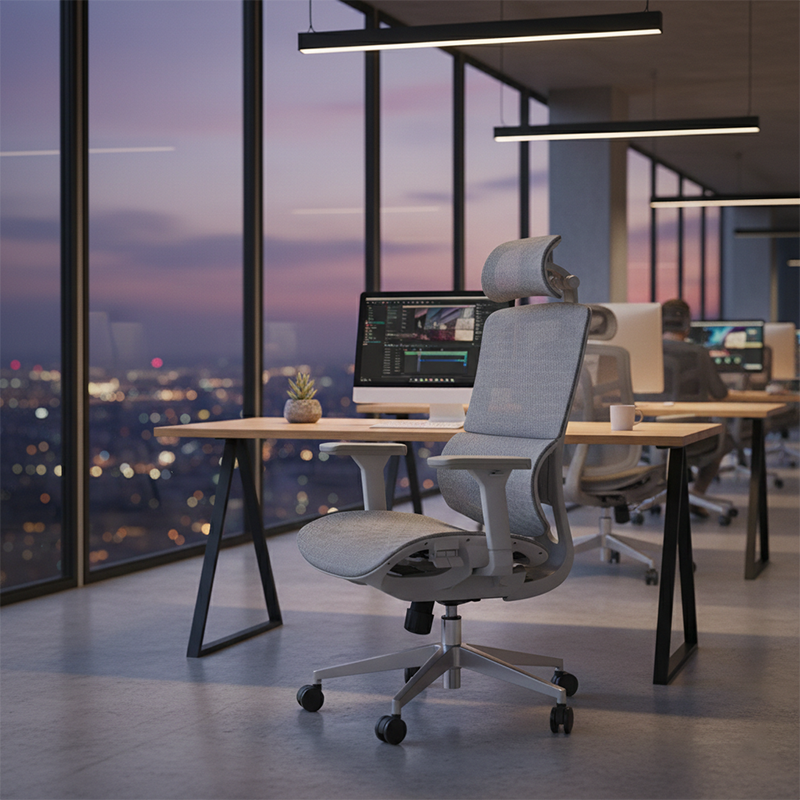 Grey High Back Mesh Executive Office Chair