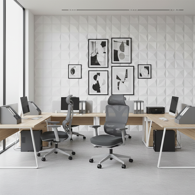 Grey Ergonomic Mesh Office Chair