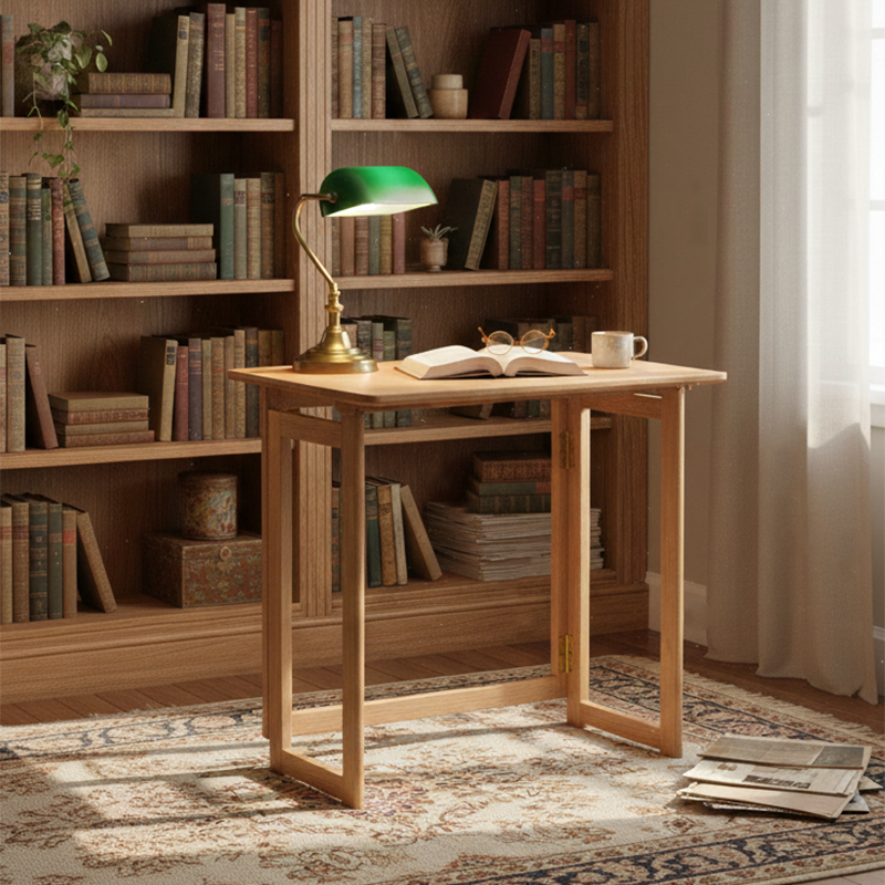 Red Oak Foldable Desk