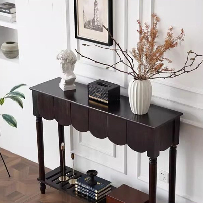 Mid-Century Wood Console Table