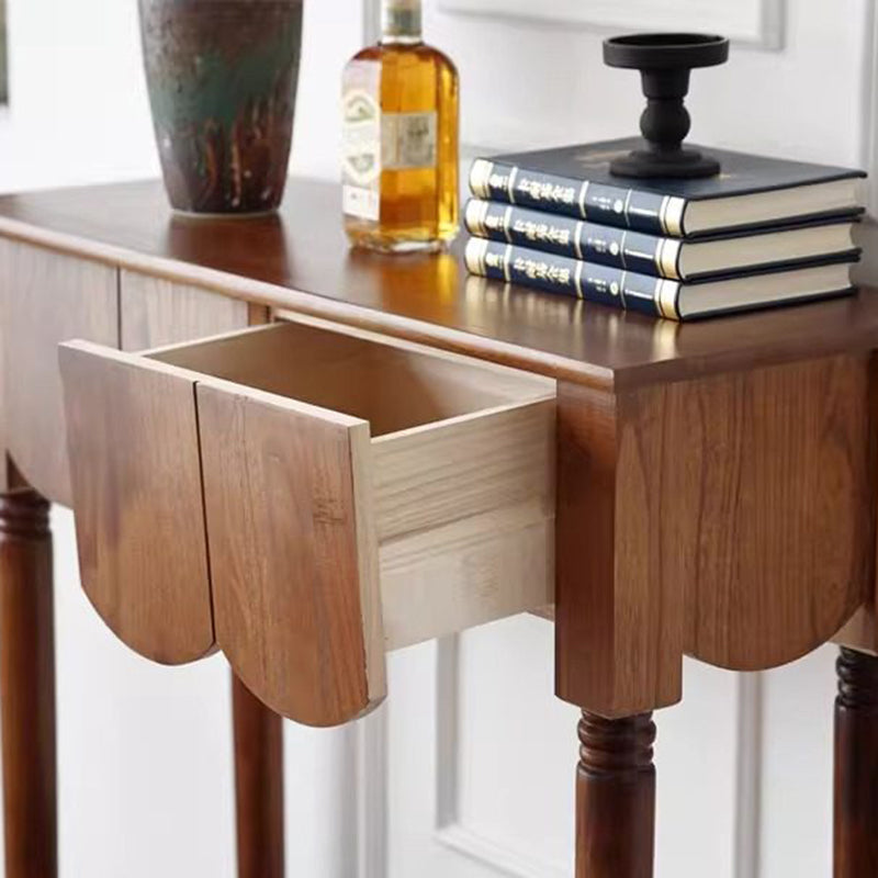 Mid-Century Wood Console Table
