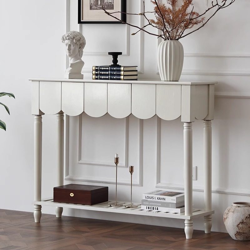 Mid-Century Wood Console Table