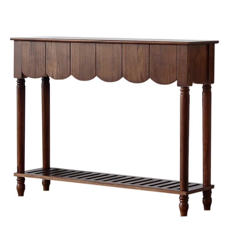Mid-Century Wood Console Table