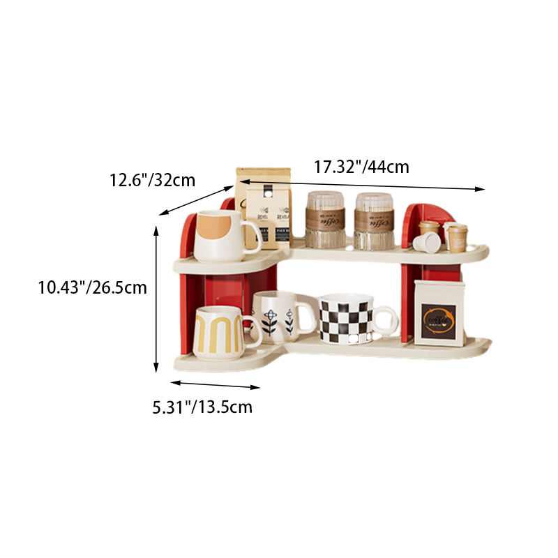 Nordic ABS Cup Storage Shelf 2-3 Tier