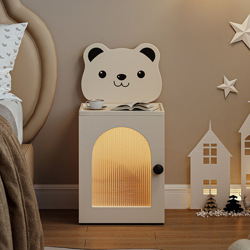 Cartoon Bear Kids Nightstand with USB Light