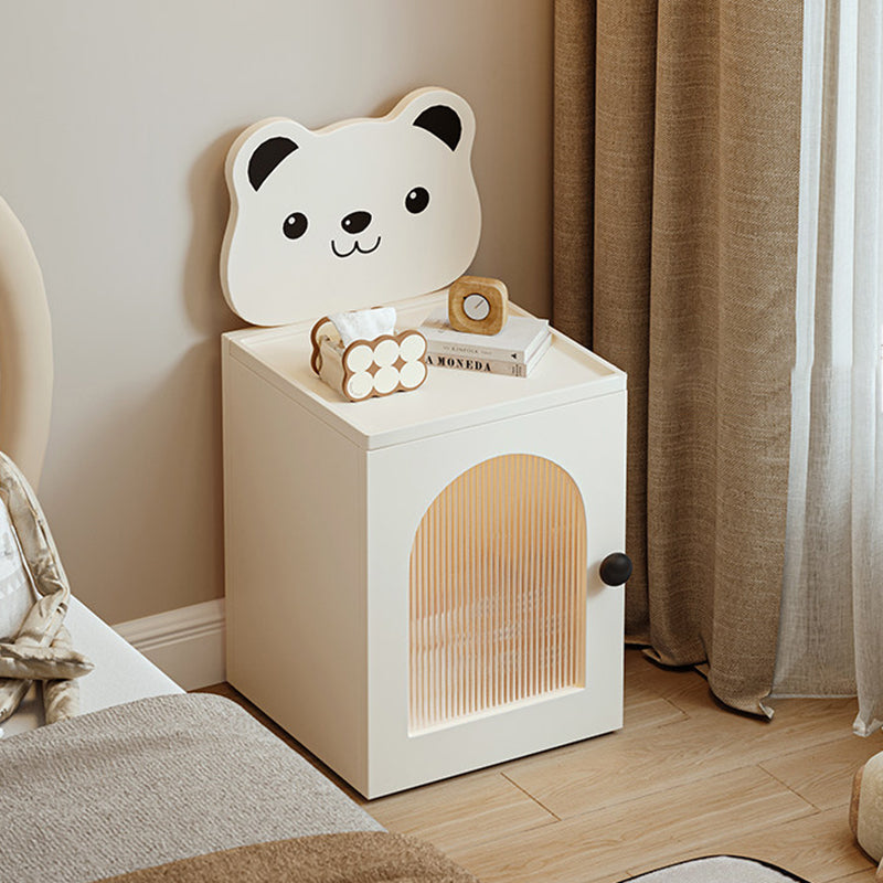 Cartoon Bear Kids Nightstand with USB Light