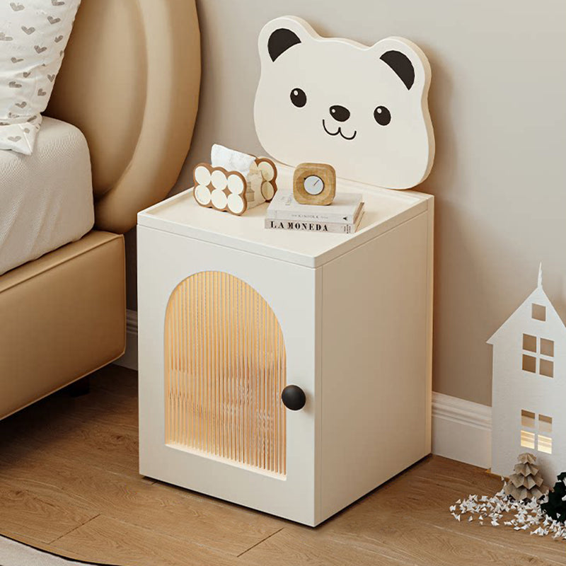 Cartoon Bear Kids Nightstand with USB Light