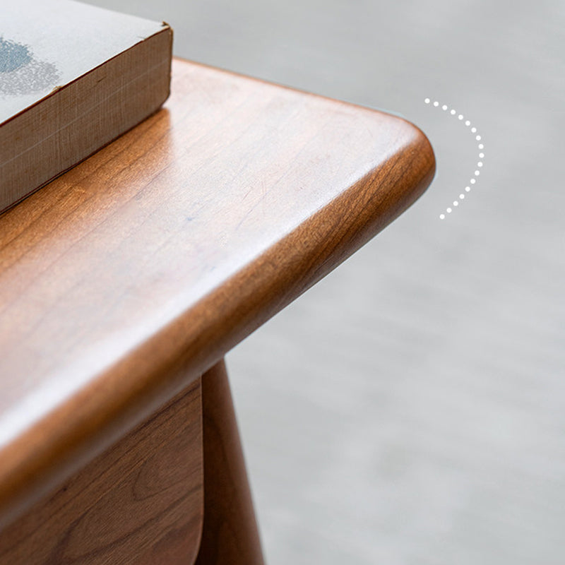 Rustic Cherry Wood Side Table with Drawer