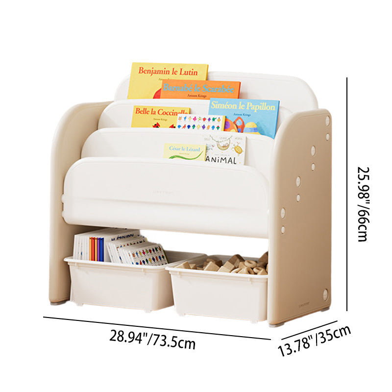 Kids Bookshelf with Storage Bins