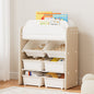 Kids Bookshelf with Storage Bins