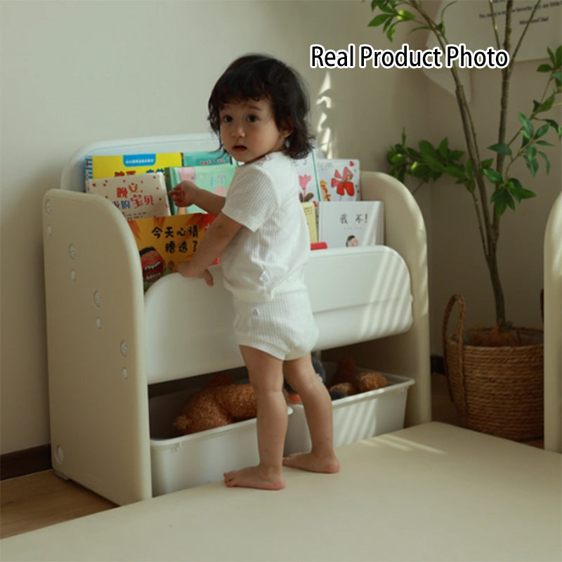 Kids Bookshelf with Storage Bins
