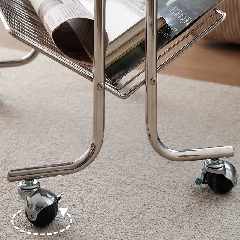 Industrial Rubberwood Movable Side Table