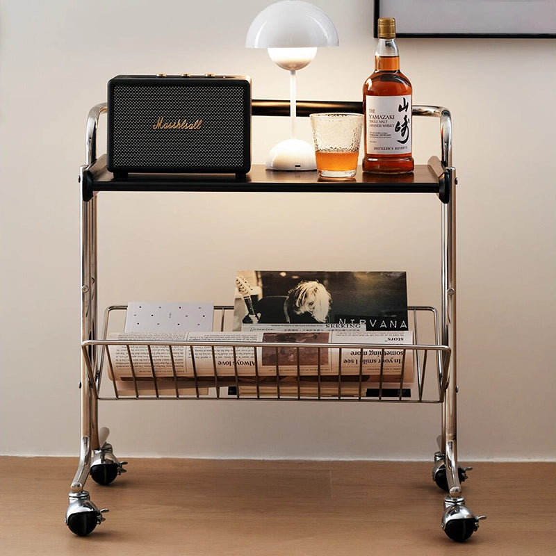 Industrial Rubberwood Movable Side Table