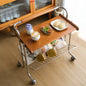 Industrial Rubberwood Movable Side Table