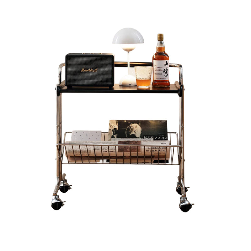 Industrial Rubberwood Movable Side Table